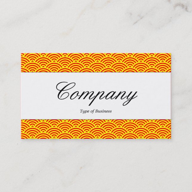 Center Band - Script - Fish Scale Pattern Business Card (Front)