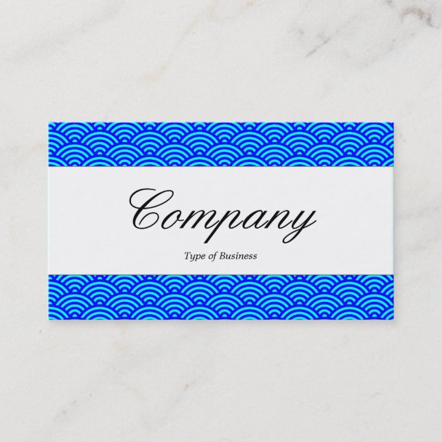 Center Band - Script - Fish Scale Pattern Business Card (Front)
