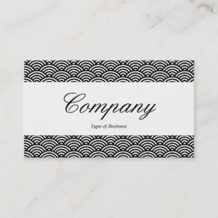 Center Band - Script - Fish Scale Pattern Business Card
