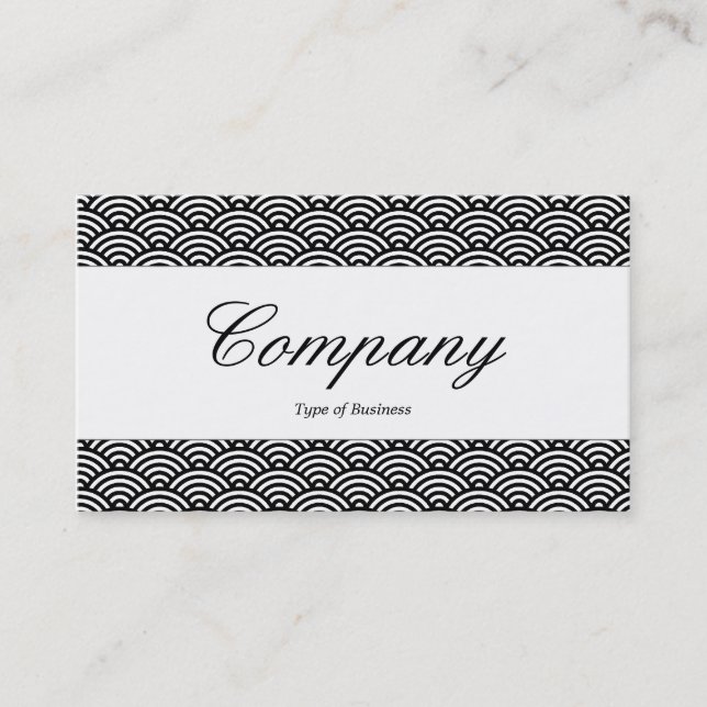 Center Band - Script - Fish Scale Pattern Business Card (Front)