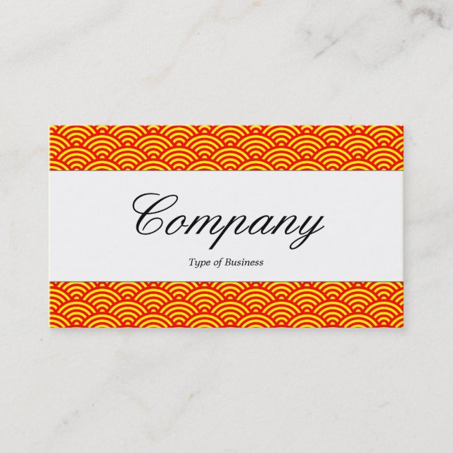 Center Band - Script - Fish Scale Pattern Business Card (Front)
