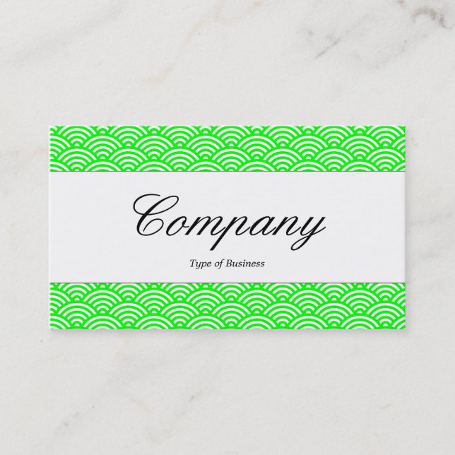 Center Band - Script - Fish Scale Pattern Business Card (Front)