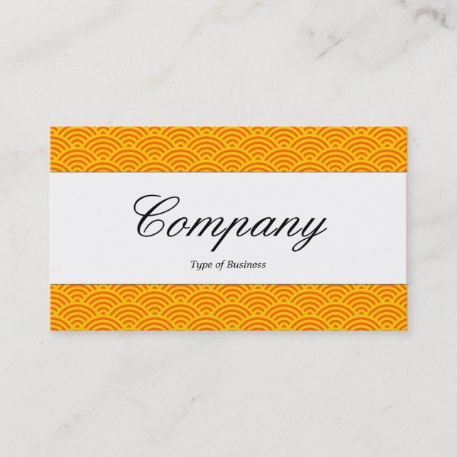 Center Band - Script - Fish Scale Pattern Business Card (Front)