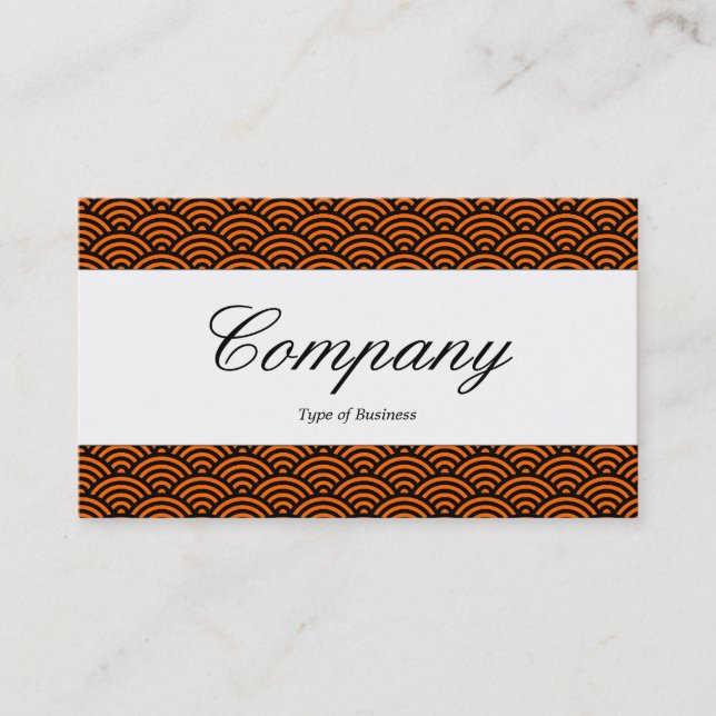 Center Band - Script - Fish Scale Pattern Business Card (Front)