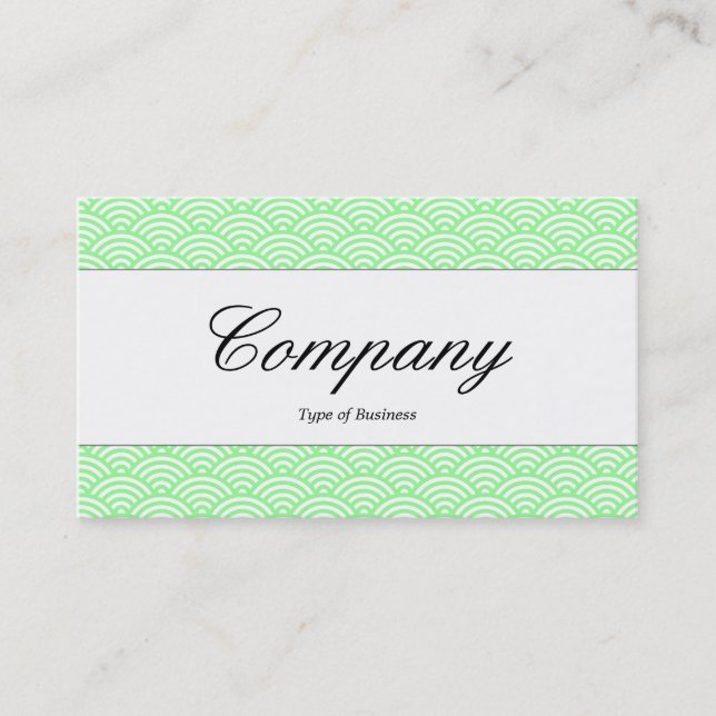 Center Band - Script - Fish Scale Pattern Business Card (Front)