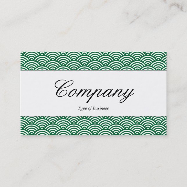 Center Band - Script - Fish Scale Pattern Business Card (Front)