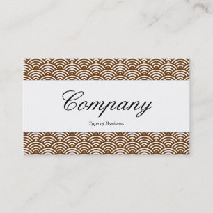 Center Band - Script - Fish Scale Pattern Business Card