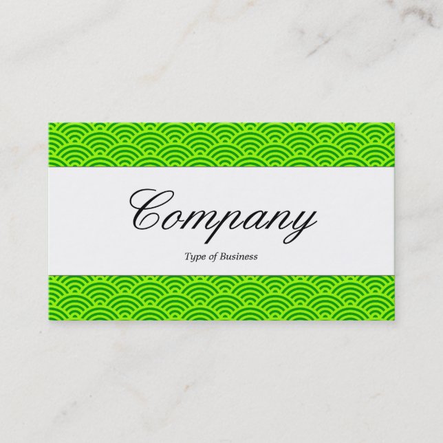 Center Band - Script - Fish Scale Pattern Business Card (Front)