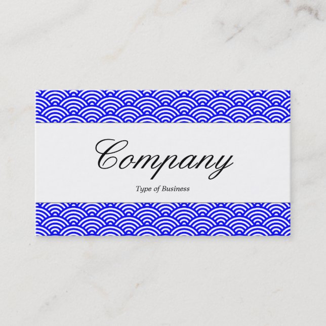 Center Band - Script - Fish Scale Pattern Business Card (Front)