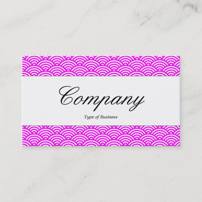 Center Band - Script - Fish Scale Pattern Business Card (Front)