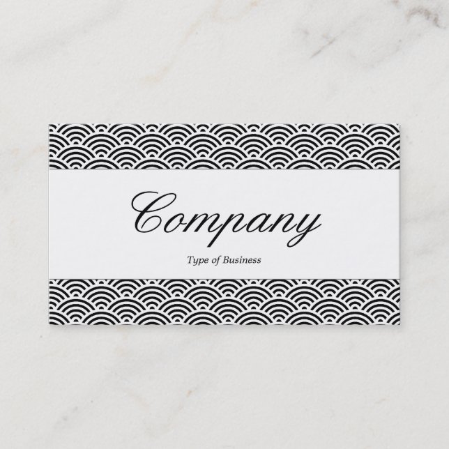Center Band - Script - Fish Scale Pattern Business Card (Front)