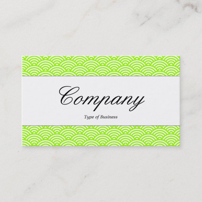 Center Band - Script - Fish Scale Pattern Business Card (Front)