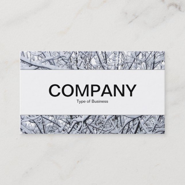 Center Band  - Snowy Branches Business Card (Front)