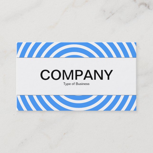 Center Band  - Spiral - Baby Blue and White Business Card (Front)