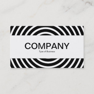 Center Band  - Spiral - Black and White Business Card