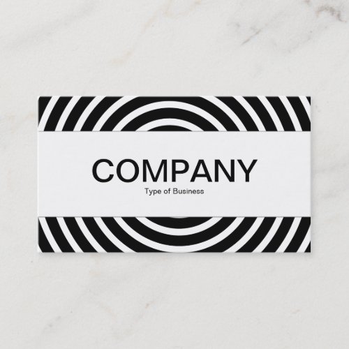 Center Band  _ Spiral _ Black and White Business Card