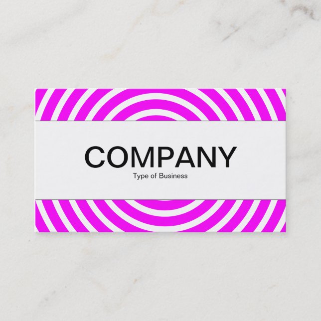 Center Band  - Spiral - Magenta and White Business Card (Front)