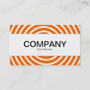 Center Band - Spiral - Orange and White Business Card
