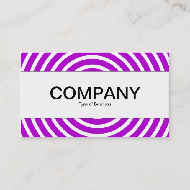 Center Band  - Spiral - Purple and White Business Card (Front)