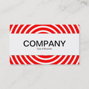 Center Band - Spiral - Red and White Business Card