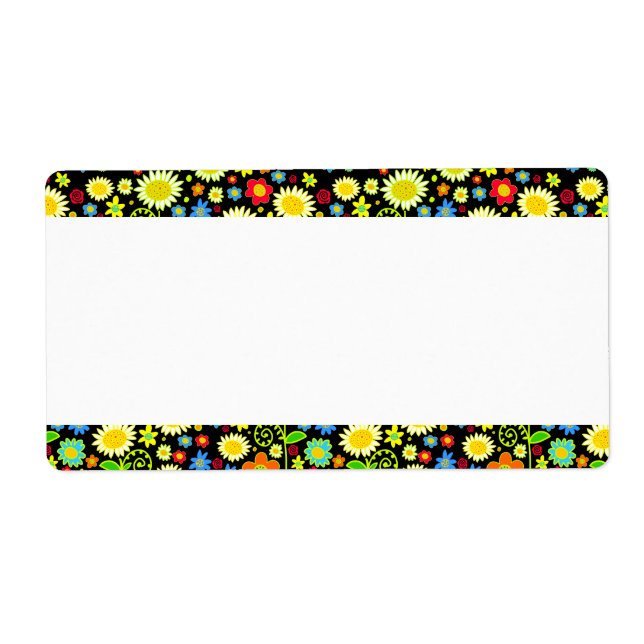 Center Band - Spring Flowers Label (Front)