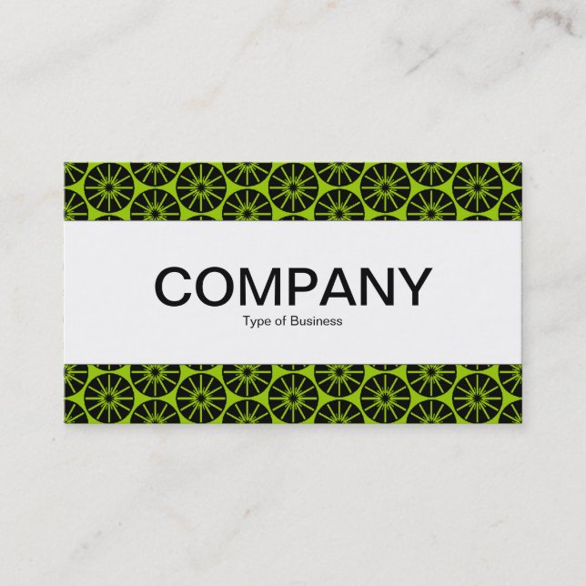Center Band - Star Wheel - Black on Green Business Card (Front)