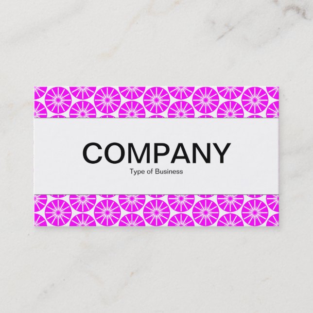 Center Band - Star Wheel - Magenta on White Business Card (Front)