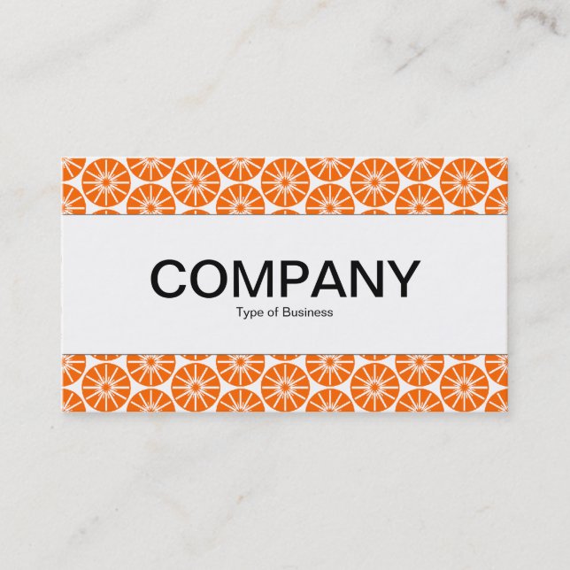 Center Band - Star Wheel - Orange on White Business Card (Front)