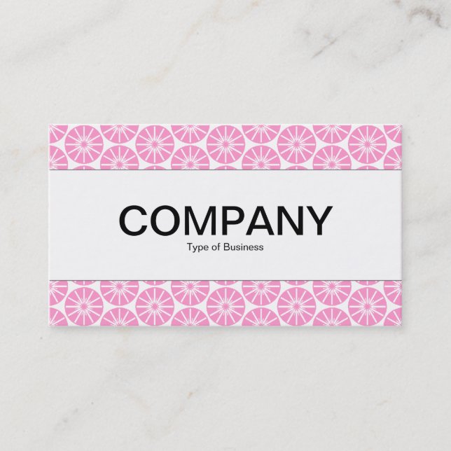 Center Band - Star Wheel - Pink on White Business Card (Front)