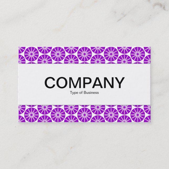 Center Band - Star Wheel - Purple on White Business Card (Front)