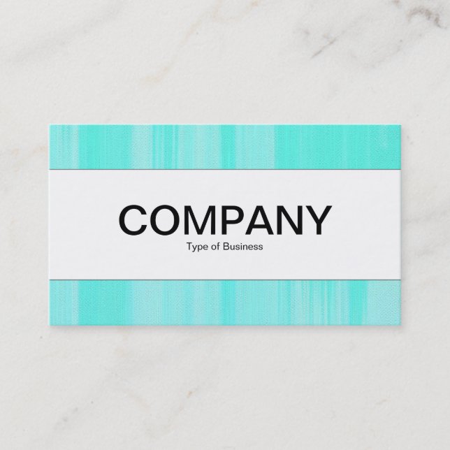Center Band  - Turquoise Painted Canvas Business Card (Front)