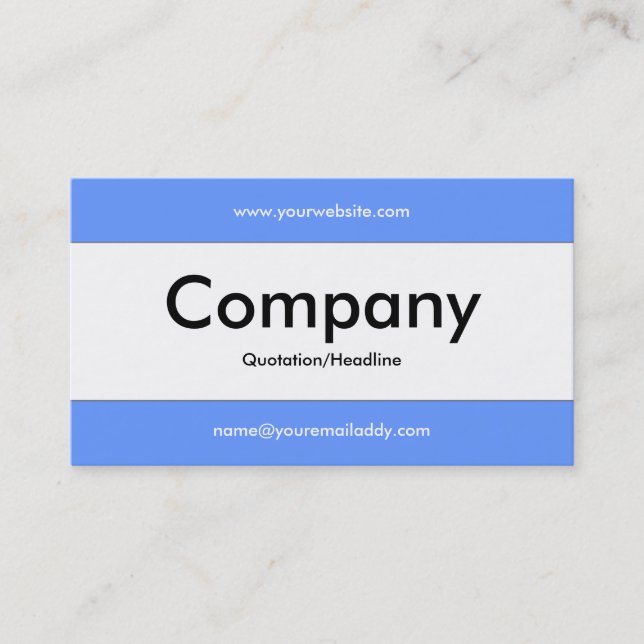 Center Band v2 - Blue 6699FF Business Card (Front)