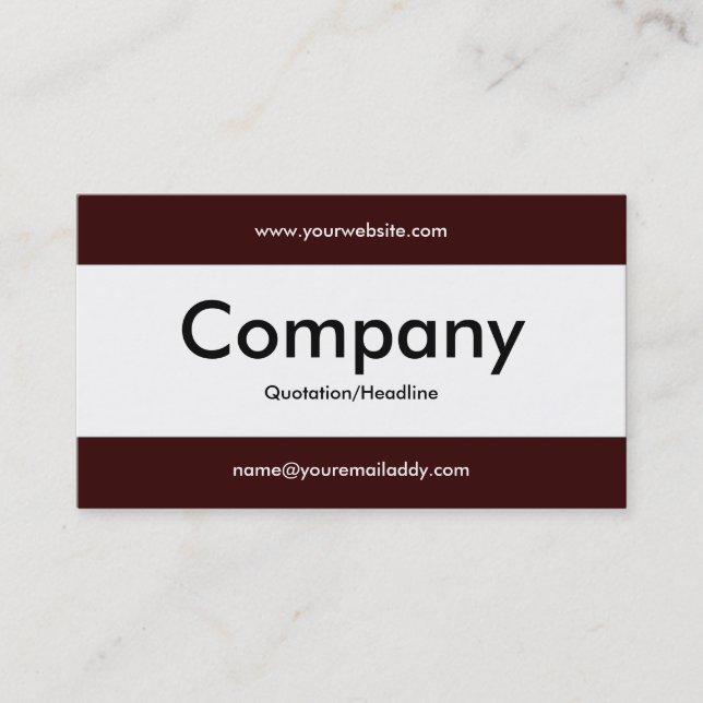 Center Band v2 - Dark Brown 330000 Business Card (Front)