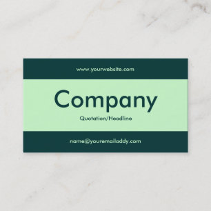 Center Band v2 - Ghost Green with Dark Green Business Card