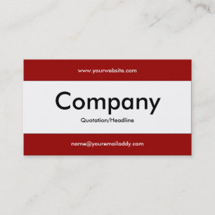 Center Band v2 - Maroon 990000 Business Card