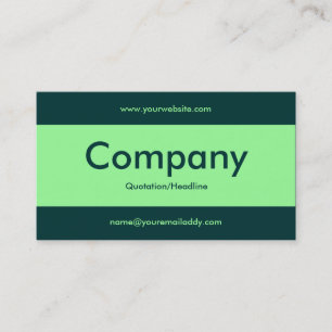 Center Band v2 - Mint Green with Dark Green Business Card