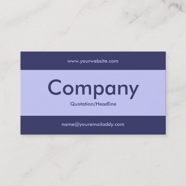 Center Band v2 - Powder Blue with Blue 333366 Business Card (Front)