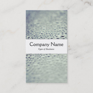 Center Band - Water Droplets on Glass 01 Business Card