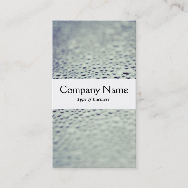 Center Band - Water Droplets on Glass 01 Business Card (Front)