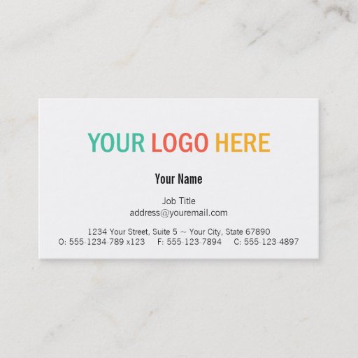 Customizable Center custom logo modern custom professional business card