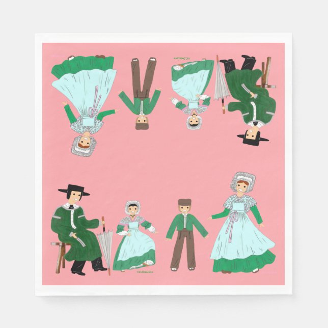 CENTER Folklore, France Napkins (Front)