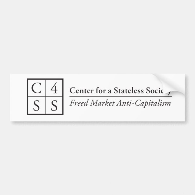 Center for a Stateless Society for your bumper Bumper Sticker (Front)