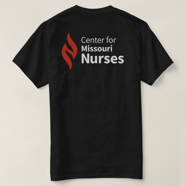 Center for Missouri Nurses Black T-Shirt (Design Back)