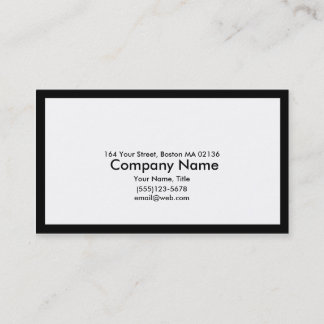 Center info with border business card