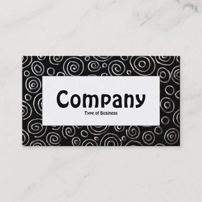 Center Label - Abstract 181112 - Exotic Metal Business Card (Front)
