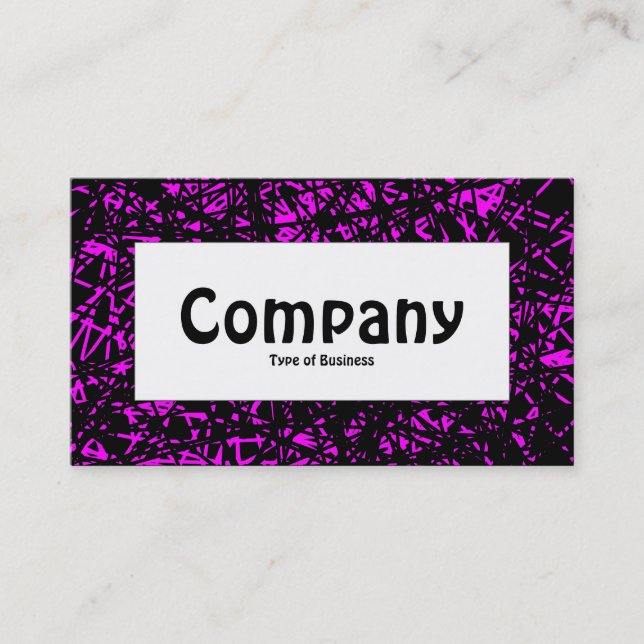 Center Label - Abstract Lines - Magenta Business Card (Front)