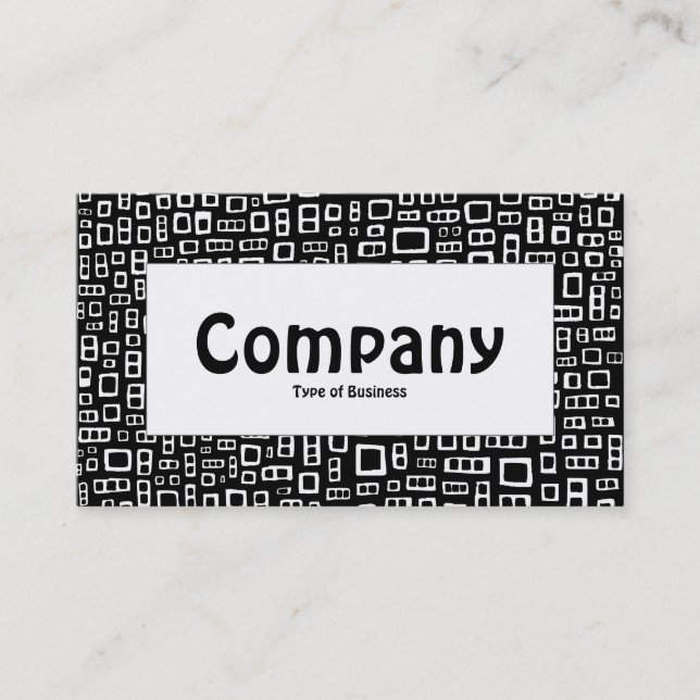 Center Label - Abstract Rectangles Business Card (Front)