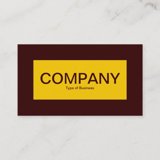 Center Label - Amber with Dark Brown Business Card (Front)