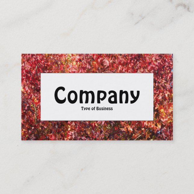 Center Label - Autumn Leaves Business Card (Front)