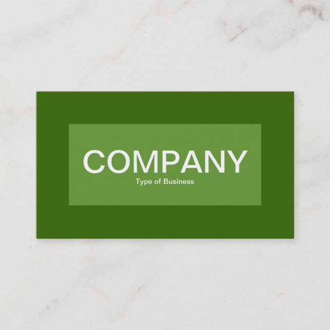 Center Label - Avocado Green with Green 336600 Business Card (Front)